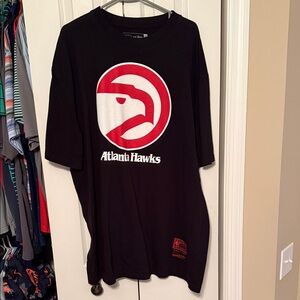 Mitchell & Ness Black Atlanta Hawks Tee